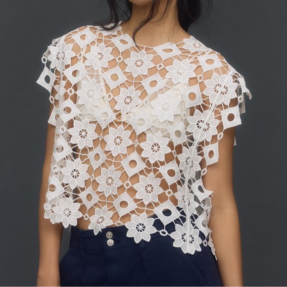 Anthropologie Tops - Anthropology Maeve Flora Shell Top